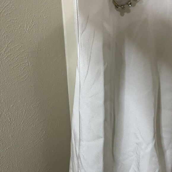 NWT! MAC DUGGAL SLEEVELESS CRYSTAL SCOOP NECKLINE COLUMN White GOWN US-6 26583 - Picture 12 of 12